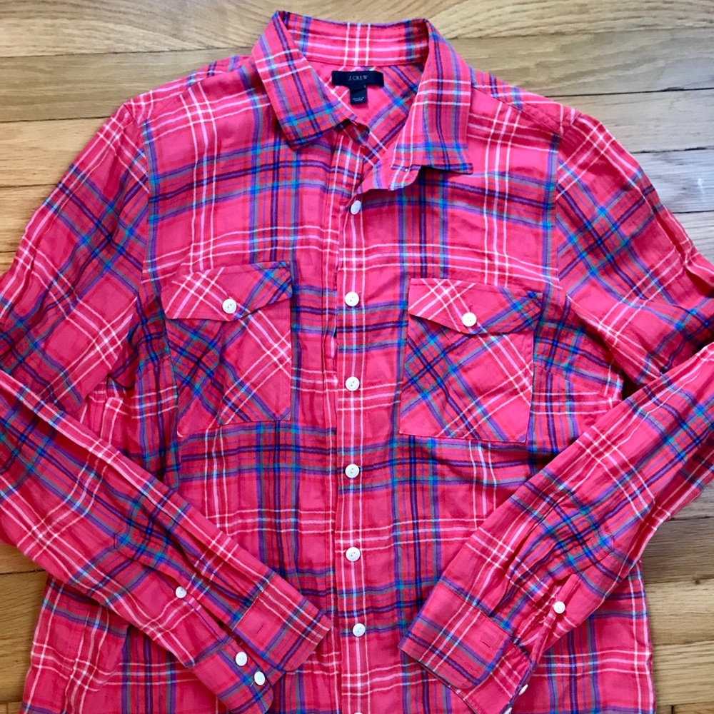 J. Crew plaid button up